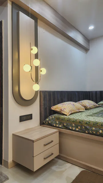 Elegant bedroom with luxury finishes and sophisticated design elements