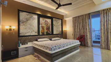 Traditional living room with rich wooden elements and classic furnishing