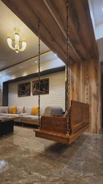Modern bedroom with integrated workspace and contemporary design approach